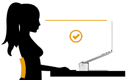 uso correcto de soportes para ordenadores portátiles